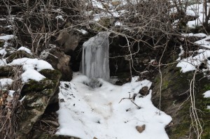 Frozen waterfall